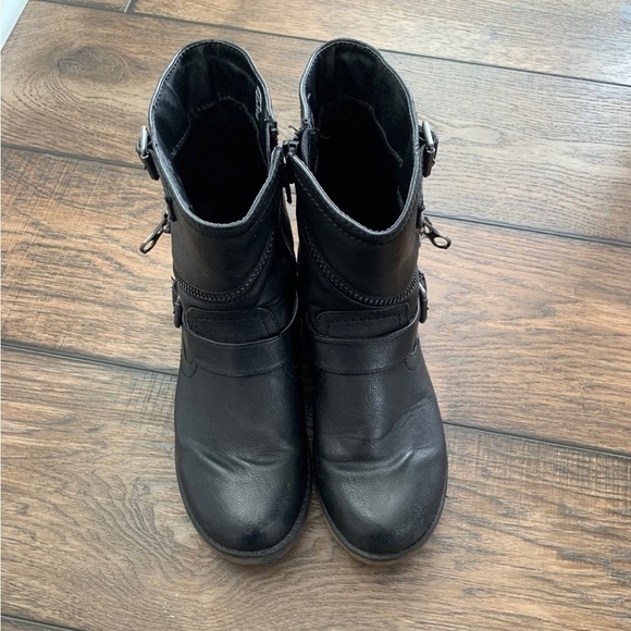 Stevie’s Black Zipper Detail Moto Boots Size 5 - Picture 8 of 9